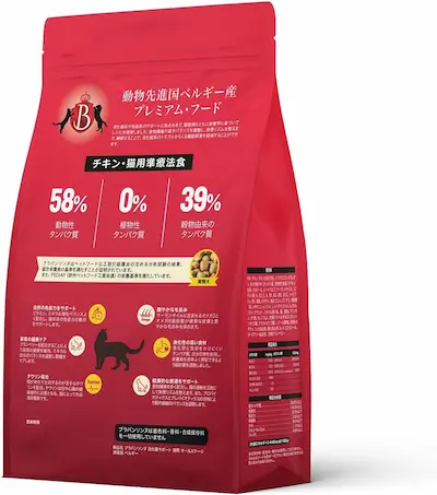 ブラバンソンヌ 消化器サポート 裏面 原材料表示