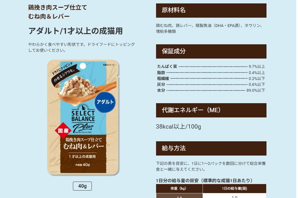 セレクトバランス Plus アダルト 鶏むね肉&レバー 鶏挽き肉スープ仕立て