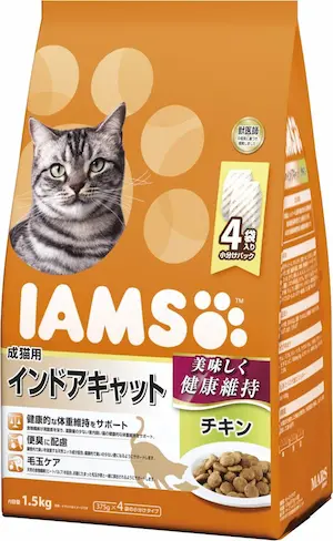 アイムス 成猫用 インドアキャット チキン 1.5kg パッケージ