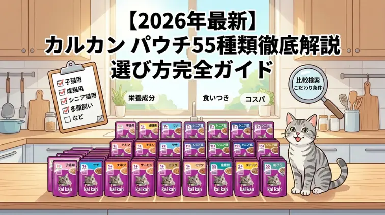 【2026年最新】カルカン パウチ55種類徹底解説｜選び方完全ガイド