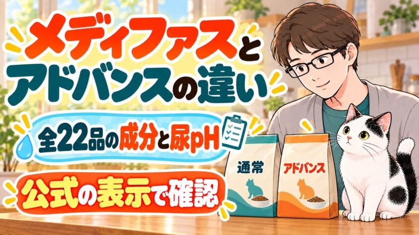 メディファスとアドバンスの違い｜全22品の成分と尿pHを公式で確認