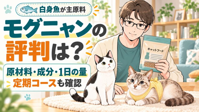 モグニャンキャットフードの口コミ｜白身魚65%の中身と給与量