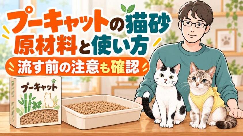 プーキャット（poocat）猫砂の原材料と使い方｜流す前の注意