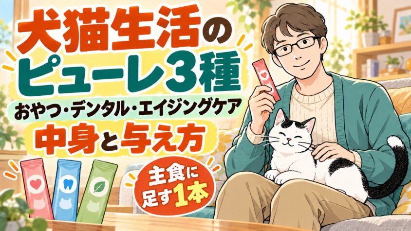 犬猫生活のピューレ3種｜おやつ・デンタル・エイジングケアの中身と与え方