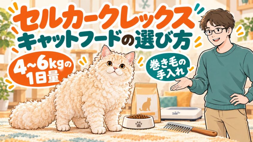 セルカークレックスのキャットフード｜4〜6kgの1日量と巻き毛の手入れ